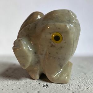 Carved frog soapstone figurine